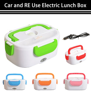 Portable Electric 12V Heated Lunch Box Bento Boxes Auto Car Food Rice Container Warmer For School Office Home Dinnerware